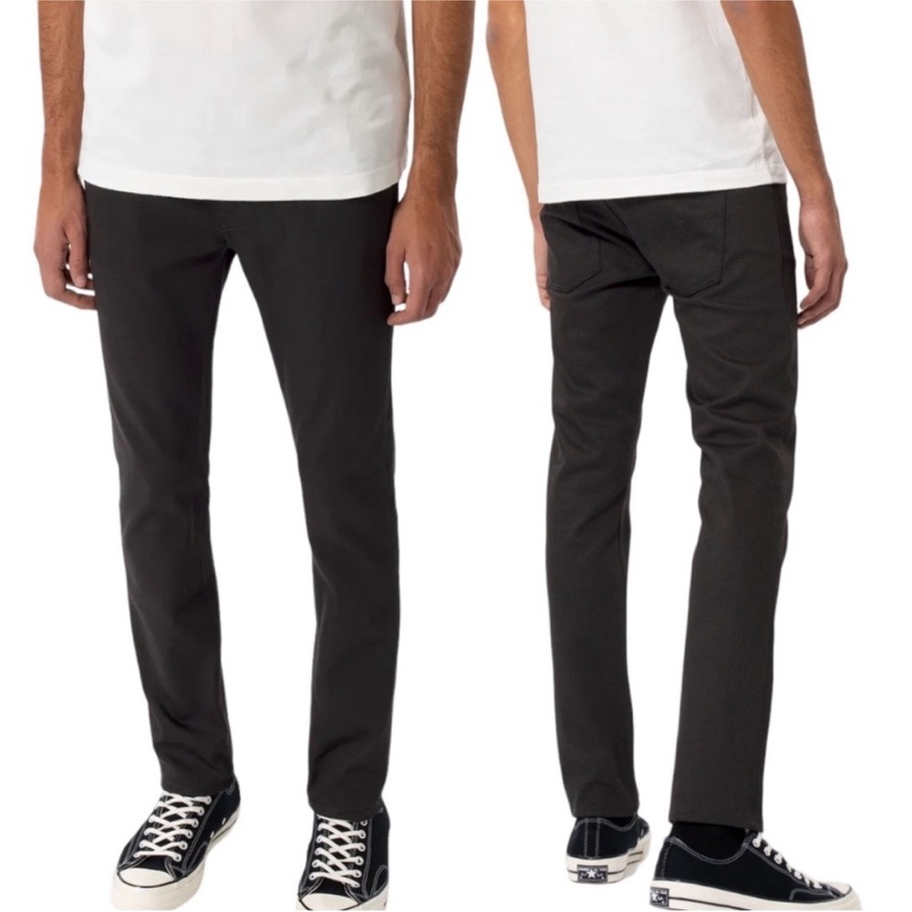 Nudie Jeans Co. Thin Finn Organic Black Ring‎ Slim Jeans Size 33x30